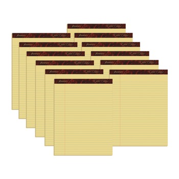 Ampad 20-020R Gold Fibre 8.5 in. x 11.75 in. Quality Writing Pads - Wide/Legal, Canary-Yellow (1-Dozen)