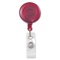 Label & Badge Holders | Advantus 75471 30 in. Extension Retractable ID Card Reel - Translucent Red (12/Pack) image number 1