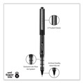 Pens | uni-ball 60106 VISION Extra-Fine 0.5 mm Stick Roller Ball Pen - Black Ink Gray/Black/Clear Barrel (1-Dozen) image number 3
