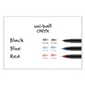 Pens | uni-ball 2013567 ONYX 0.7 mm Strick Roller Ball Pen - Black Ink/Black Barrel/Fine (72/Pack) image number 6