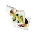 Envelopes & Mailers | Quality Park QUA77203 1 Disc Capacity Tech-No-Tear Poly/Paper CD/DVD Sleeves - White (100/Box) image number 1
