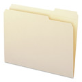 File Folders | Smead 10337 0.75 in. Expansion Reinforced 1/3-Cut Tab 11-pt Manila File Folders - Letter Size/Manila (100/Box) image number 1