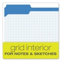 File Folders | Pendaflex R152 1/3 BLU 1/3-Cut Tabs Letter Size Double-Ply Reinforced Top Tab Colored File Folders - Blue (100/Box) image number 5
