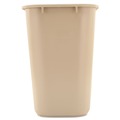 Just Launched | Rubbermaid Commercial FG295600BEIG 7-Gallon Rectangular Deskside Wastebasket - Beige image number 1