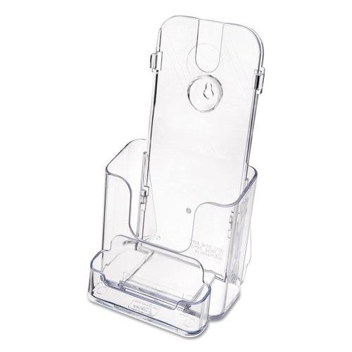 Just Launched | Deflecto 78601 4.38 in. x 4.25 in. x 7.75 in. DocuHolder for Countertop/Wall-Mount with Card Holder - Clear image number 0