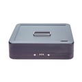 Retail Store Supplies | CONTROLTEK 500128 11.8 in. x 9.5 in. x 3.2 in. 6-Compartments Cash Box with Combination Lock - Charcoal image number 3