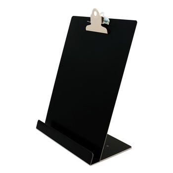 Saunders 22521 Free Standing Clipboard and Tablet Stand with 1 in. Clip Capacity for 8.5 in. x 11 in. Sheets - Black