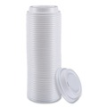 Cups and Lids | Boardwalk BWKHOTWH8 Plastic Hot Cup Lids for 8 oz. Hot Cups - White (50/Sleeve, 20 Sleeves/Carton) image number 3