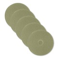 Cleaning & Janitorial Accessories | 3M 5000-20 20 in. Diameter Low-Speed TopLine Autoscrubber Floor Pads 5000 - Green/Amber (5/Carton) image number 0