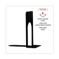 Bookends | Universal UNV54095 5-7/8 in. x 8-1/4 in. x 9 in. Heavy Gauge Steel Nonskid Economy Bookends - Black (1 Pair) image number 3