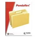File Folders | Pendaflex 4210 1/3 YEL 1/3-Cut Assorted Tabs Interior Letter File Folders - Yellow (100/Box) image number 3