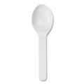 Cutlery | World Centric SP-CS-3 3 in. PLA Compostable Cutlery Tasting Spoon - White (3000/Carton) image number 0