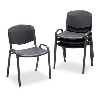 PRODUCTS | Safco 4185BL 250 lbs. Capacity Stacking Chairs - Black (4/Carton)