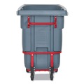 Cleaning Carts | Rubbermaid Commercial 2192465 0.5 cu yd BRUTE DURATILT Frame Tilt Truck Heavy Duty 1400 lb Capacity Gray image number 6