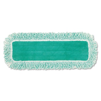 Rubbermaid Commercial FGQ41800GR00 18 in. Microfiber Dust Pad with Fringe - Green