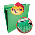 File Folders | Smead 64098 Letter Size 1/3-Cut Tabs FasTab Hanging Folders - Green (20/Box) image number 2