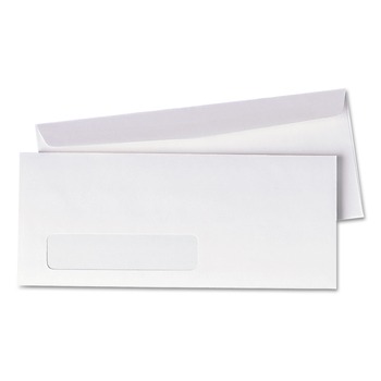 Quality Park QUA90120 4.13 in. x 9.5 in. #10 Commercial Flap Gummed Closure Invoice-Format Address-Window Envelope - White (500/Box)