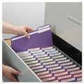 File Folders | Smead 13034 1/3-Cut Tabs Assorted Letter Size 0.75 in. Expansion Reinforced Top Tab Colored File Folders - Purple (100/Box) image number 5