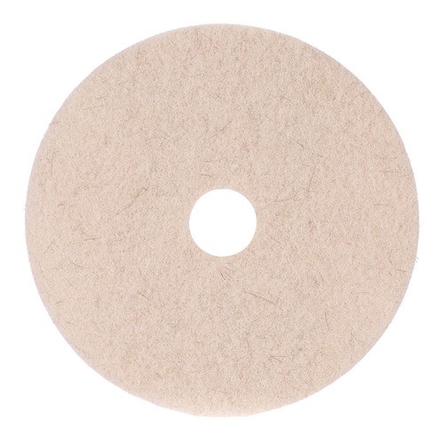Just Launched | Boardwalk BWK4019NHE 19 in. Diameter Natural Hog Hair Burnishing Floor Pads - Tan (5/Carton) image number 0