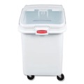 Labor Day Sale | Rubbermaid Commercial FG360388WHT 18 in. x 29.75 in. x 28 in. 30.86 gal. ProSave Mobile Plastic Ingredient Bin - White image number 3