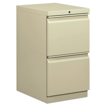 HON HBMP2F.L Two-Drawer 15 in. x 20 in. x 28 in. Mobile File/File Pedestal - Putty