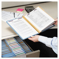 File Folders | Smead 19030 Six SafeSHIELD Fasteners 2 Dividers Legal Size Six-Section Pressboard Top Tab Classification Folders - Blue (10/Box) image number 6