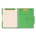 File Folders | Smead 13702 2 in. Expansion 1 Divider Letter Size 4 SafeSHIELD Fasteners Top Tab Classification Folders - Green Exterior (10/Box) image number 1