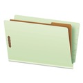 File Folders | Pendaflex 23314 2 in. Expansion 1 Divider 4 Fasteners End Tab Classification Legal Folders - Pale Green (10/Box) image number 0
