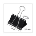 Binding Spines & Combs | Universal UNV10199VP Binder Clips in Zip-Seal Bag - Mini, Black/Silver (144/Pack) image number 4