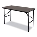 Folding Tables | Iceberg 55304 OfficeWorks 48 in. x 24 in. x 29 in. Classic Wood-Laminate Rectangular Folding Table with Straight Legs - Walnut image number 0