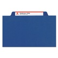File Folders | Smead 19096 Eight-Section Pressboard Top Tab Classification Folders - Dark Blue/Legal Size (10/Box) image number 2
