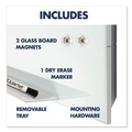 White Boards | Quartet G7442E Element Aluminum Frame 74 in. x 42 in. Glass Dry-Erase Board - White/Silver image number 8