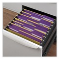 File Folders | Universal UNV16165 Reinforced 1/3-Cut Assorted Top-Tab File Folders - Letter Size, Violet (100/Box) image number 3