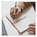 Pens | uni-ball 60052 Deluxe 0.7 mm Stick Roller Ball Pen - Black Ink/Champagne/Black Barrel/Fine (1-Dozen) image number 6