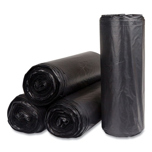  | Inteplast Group S386022K 60 gal. 22 microns 38 in. x 60 in. High-Density Commercial Can Liners - Black (150/Carton) image number 0