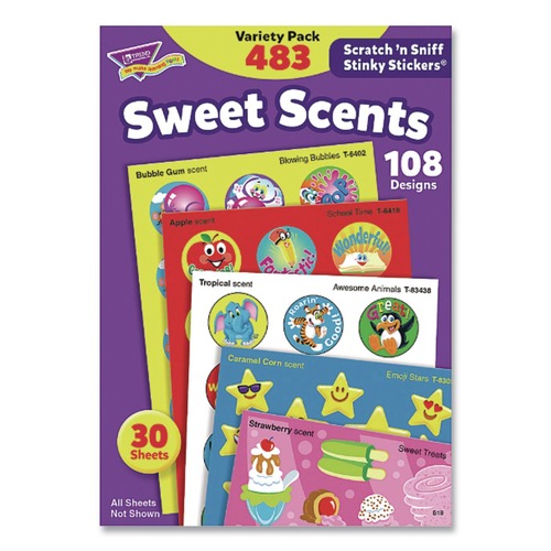 Back to School Sale | TREND T089 General Variety Stinky Stickers - Assorted Colors (480/Pack) image number 0