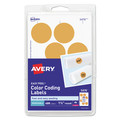 Labels | Avery 05476 1.25 in. Diameter Printable Self-Adhesive Removable Color-Coding Labels - Neon Orange (8/Sheet, 50 Sheets/Pack) image number 0