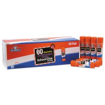 ADHESIVES AND GLUES | Elmer's E503 0.24 oz. Disappearing Purple All Purpose Glue Sticks - Dries Clear (60/Box)