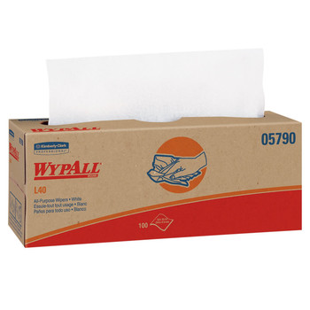 WypAll 5790 L40 POP-UP Box 16.4 in. x 9.8 in. Towels - White (100/Box, 9 Boxes/Carton)