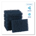 Just Launched | Boardwalk 88BWK HD 3.5 in. x 5 in. Extra Heavy-Duty Scour Pad - Dark Blue (20/Carton) image number 7