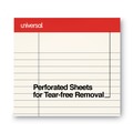 Notebooks & Pads | Universal UNV35882 50-Sheet 8.5 in. x 11 in. Colored Perforated Writing Pads - Wide/Legal Rule, Ivory (1 Dozen) image number 4