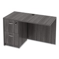 Office Filing Cabinets & Shelves | Alera ALEVA542822GY 15.63 in. x 20.5 in. x 28.5 in. Valencia Series Full Pedestal File Left or Right 2 Legal/Letter-Size File Drawers - Gray image number 3