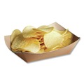 Food Trays, Containers, and Lids | Bagcraft 300699 EcoCraft Paper Food Tray with 3-lb. Capacity - Natural (500/Carton) image number 2