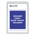 Sheet Protectors | C-Line 80058 5 in. x 8 in. 25-Sheet Vinyl Shop Ticket Holders - Clear (50/Box) image number 1