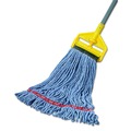 Mops | Rubbermaid Commercial FGA25206BL00 Web Foot Shrinkless Cotton/Synthetic Medium Wet Mop Head (6/Carton) image number 3