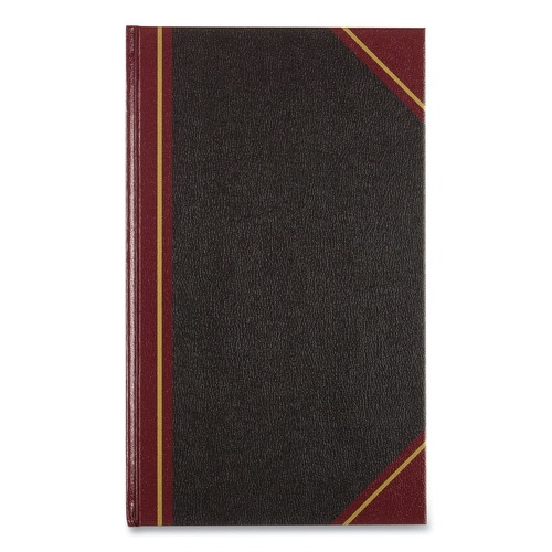 Recordkeeping & Forms | National 57151 Texthide 14 x 8.5 Sheets 1-Subject Medium/College Rule Record Book - Black/Burgundy Cover image number 0