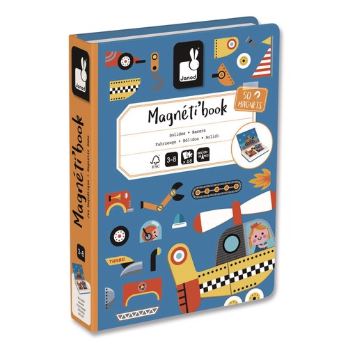 Office & Office Supplies | Janod J02715 Ages 3 to 8 Racers Magneti'books image number 0