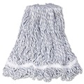 Mops | Rubbermaid Commercial FGA41206WH00 Web Foot Cotton/Synthetic Medium Finish Mop Head with 1 in. White Headband - White (6/Carton) image number 0