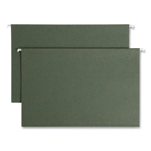 File Folders | Smead 64339 1 in. Capacity Legal Size Box Bottom Hanging File Folders - Standard Green (25/Box) image number 0