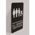 Floor Signs & Safety Signs | Headline Sign 7781 6 x 9 All Gender Restroom ADA Sign - Black Face/White Graphics image number 1